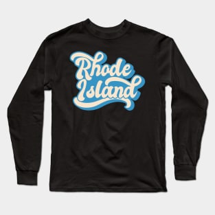 Rhode Island Retro Long Sleeve T-Shirt